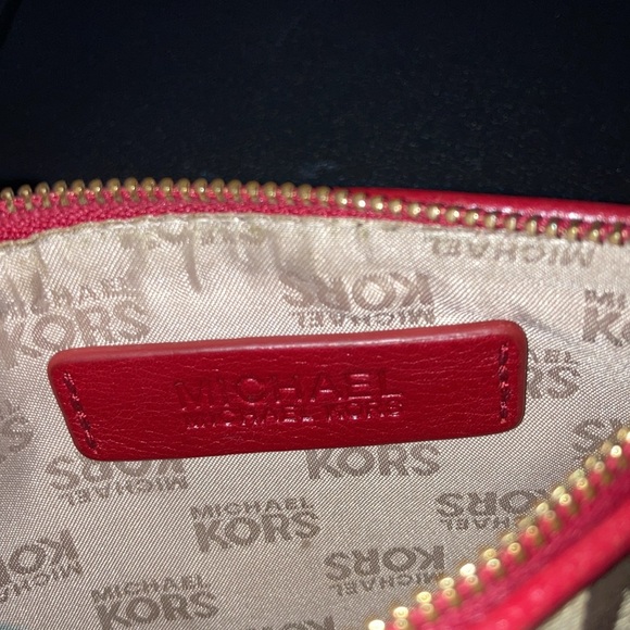 Michael kors red brown tan wristlet - Picture 6 of 8